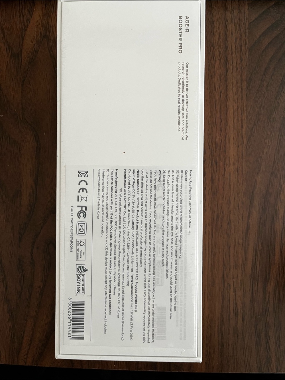 medicube AGE-R Booster Pro White Skincare Box
